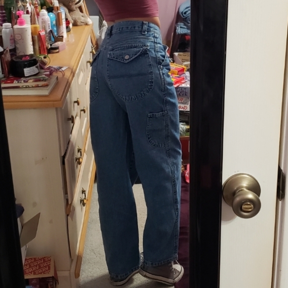 Vintage Denim - Y2K Early 2000's Cherokee High Rise Straight Leg Baggy Cargo Carpenter Jeans